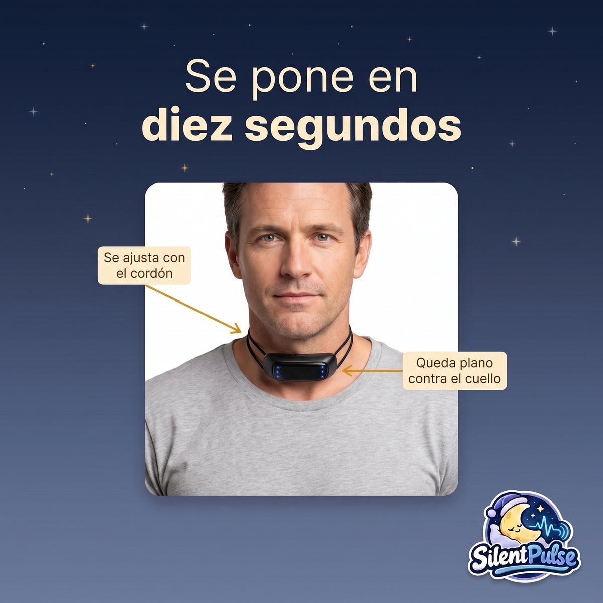 Cómo se coloca el dispositivo en el cuello