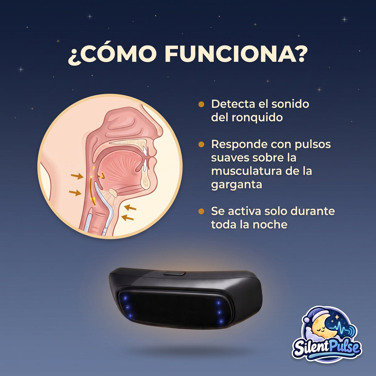 Cómo funciona el dispositivo antirronquidos